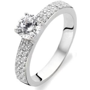 TI SENTO Dames Ring - 925 zilver - Zirconia wit - Maat 19.75 mm / maat 62 - 1795ZI