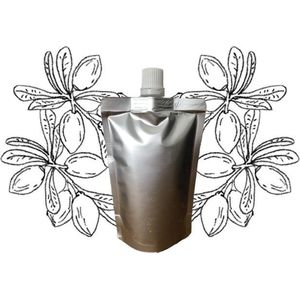 Arganolie - Navulling 200ml pouch met schenkmond - plasticvrij verpakt - vegan - dierproefvrij en zonder chemische toevoegingen - argan huidolie