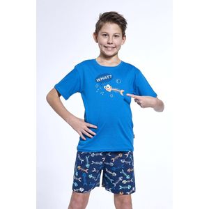 Cornette Katoenen Pyama Jongens | Korte Mouw Korte Broek | Shortama | Fishing 790/120 134/140