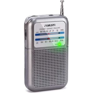Draagbare AM/FM Transistor Radio - Compacte Mini Radio - 1 stuk - Zwart - Kunststof - Compact formaat