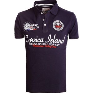 Geographical Norway Polo Shirt Zwart Corsica Island Kulampo - S