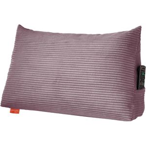 sleepling 70 x 40 x 20 cm rugkussen corduroy look, wigkussen voor bed en bank, lendenkussen, driehoekig leeskussen, kussen met afneembare wasbare hoes, zijvak, roze
