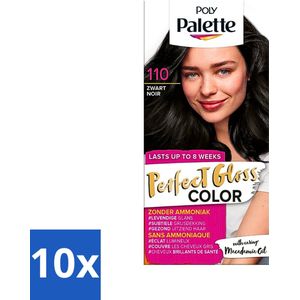 Poly Palette - Haarverf - Glossy Zwart 110 - 115ml - Bulkverpakking - 10 stuks