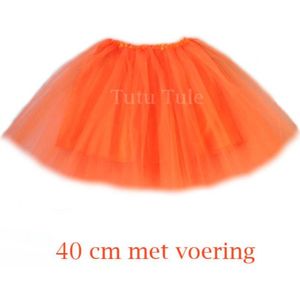 tutu - oranje met voering - 40 cm