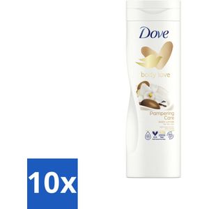10 x Dove Body Love Bodylotion - Pampering Care - Vanille & Sheabutter - 400 ml - Bodylotion - Droge Huid - Sheabutter - Vanille - Hydraterende Crème