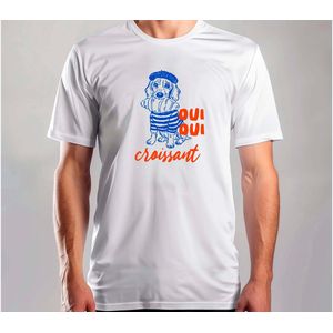 Oui Oui Croissant - T Shirt - Dog - DogLover - PuppyLove - DogLife - Hond - Hondenliefhebber - PuppyLiefde - Hondje