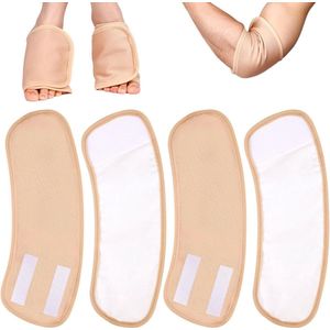 Allecto Plus - Organische Castor Oil Packs voor Voeten - 4 Stuks - Comfortabel en Set in Kaki Kleur.