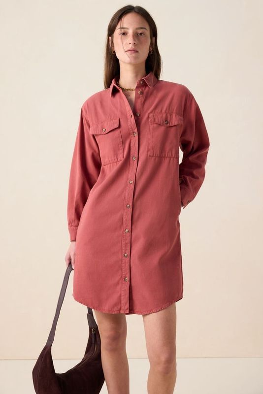 Sissy-Boy - Midi Jurk - Donkerrood - Met Ceintuur