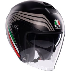 AGV - Irides E2206 - Open Face Helm - Mat Zwart / Tricolore - Hoogwaardige Materialen