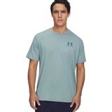 Under Armour Sportstyle Left Chest S/S Sportshirt (Heren |turkoois)