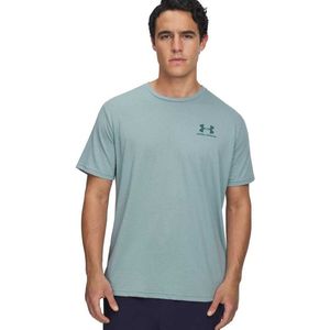 Under Armour Sportstyle Left Chest S/S Sportshirt (Heren |turkoois)