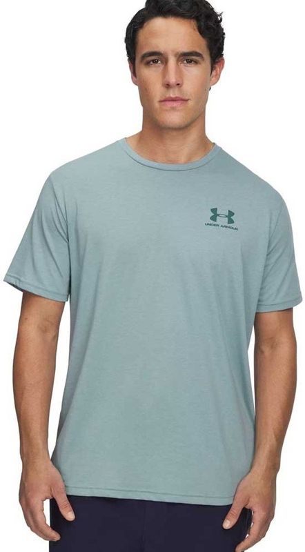 Under Armour Sportstyle Left Chest S/S Sportshirt (Heren |turkoois)