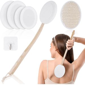 Gsedaox-Badborstel-Lichaamsborstel met Lange Steel-Rugborstel-Rug Scrubber-Met haak-Huidborstel-36cm