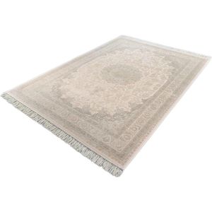 Exclusief Viscose Vloerkleed - Vintage - Grijs/Crème-200 x 290 cm