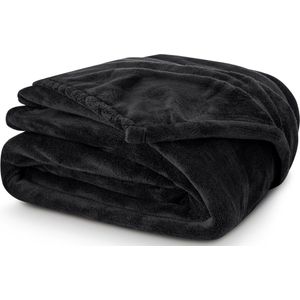 Generic Fleecedeken Coral 150 X 200 Cm Polyester Zwart