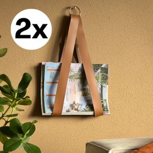 Set van 2 Tijdschriftenhouders Lectuurbakken voor aan de muur wand | Magazinehouder / Tijdschriftenrek | Lectuurmand / Lectuurrek / Boekenrek / LP houder aan de muur | Platenhouder / Vinyl houder | Tijdschriften Magazine Tijdschriftenhouder