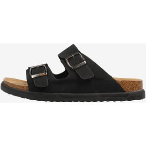 Slippers - Black - Synthetisch - Gespsluiting - Laag