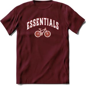 Bike EssentialsT-Shirt | Souvenirs Holland Kleding | Dames / Heren / Unisex Koningsdag shirt | Grappig Nederland Fiets Land Cadeau | - Burgundy - L