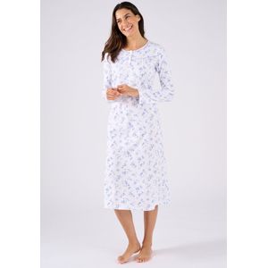 Damart - Nachthemd van gebreide jersey zuiver katoen - Blauw - 38-40 (S)