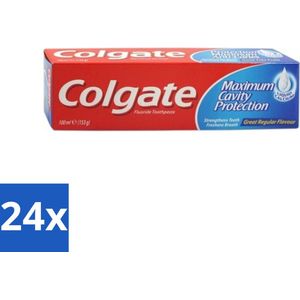 24 x Colgate Tandpasta Maximum Cavity Protection 100 ml - Tandpasta - Tanden Bleken - Vlekken Verwijderen - Gaatjes Bescherming - Fluoride