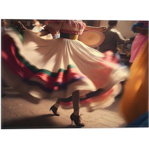 Vlag - Danseres - Jurk - Cultuur - Kleuren - 40x30 cm Foto op Polyester Vlag