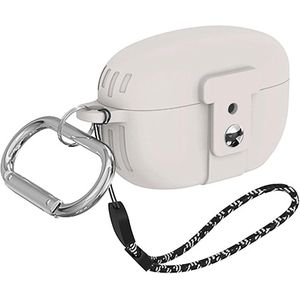 - Ultradunne Siliconen Hoes voor Oordopjes, Slim Fit, Valbestendig - Beige - Draadloze Oortjes Compatibel met WF-1000XM5