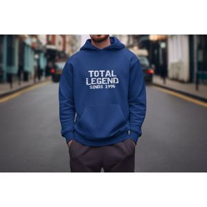 1996 Jaar Navy Hoodie heren - Maat XL - Total Legend - Verjaardag Cadeau Mannen - Limited Edition