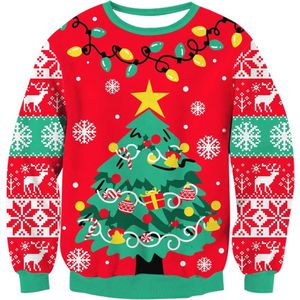 Kersttrui voor Kinderen met Rendier Rudolph - Unisex Gebreide Trui voor Jongens en Meisjes (7-13 jaar)