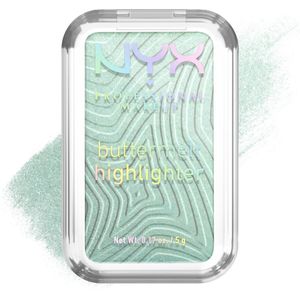 NYX Professional Make Up Buttermelt Highlighter - Blijft tot 12u zitten - Verrijkt met mango-, amandel- en sheaboter - Butta Mint - 5gr