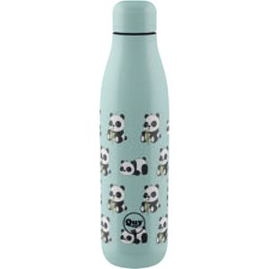 Quy Cup - 500ml Thermosfles “Il Panda” Purper 12 uur heet 24 uur koud herbruikbaar RVS fles (304)