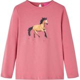 vidaXL - Kindershirt - Oudroze - Katoen - Lange Mouwen