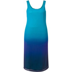 MIAMODA - Dames - Jurk mouwloze A-lijn mesh kleurverloop - Jade - Maat 44