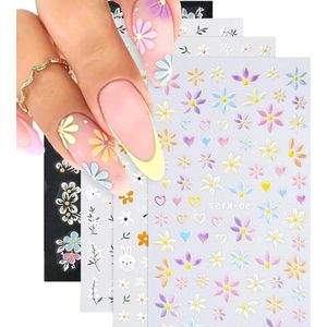 6-delige Nagelsticker Set voor Kleurrijke Nail Art Design met Neonail Stickers