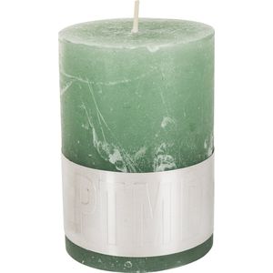 Kaars rustic green 10x7cm
