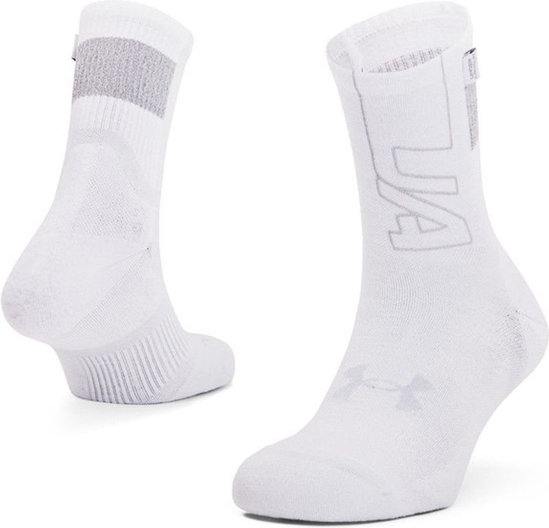 Under Armour - Dry Run Crew Sock - Sportsokken - Wit - Unisex