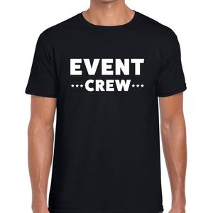 Event crew tekst t-shirt zwart heren - evenementen staff / personeel shirt XXL