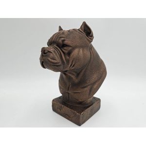 American Bully Hond Beeldje - Krachtig en Loyaal - Decoratief Kunstwerk