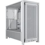 Corsair - FRAME 4000D RS - Mid-Tower Behuizing - Wit - Ondersteunt 3x 120 mm ventilatoren voorzijde
