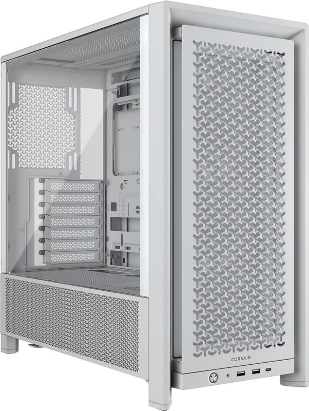 Corsair - FRAME 4000D RS - Mid-Tower Behuizing - Wit - Ondersteunt 3x 120 mm ventilatoren voorzijde