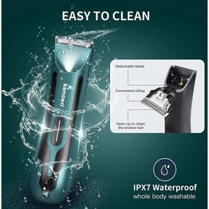 WNHB® Bodygroomer Heren – Waterdichte Trimmer – Voor Schaamhaar Lichaam en Gevoelige Zones – Met LED en Oplaadbaar