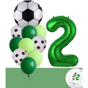 Voetbal Verjaardag * Ballonnen Set 2 Jaar * Hoera 2 Jaar * Jarig Voetbal * Voetbal Fan * Snoes * 80 CM * Voetbal Versiering * Birthday