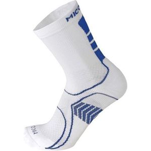 Mico Bike hoge wielrensok wit/blauw M