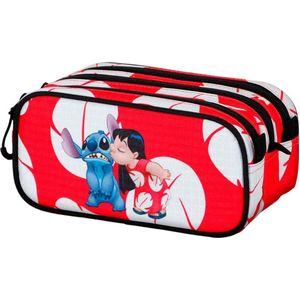 CERDÁ LIFE'S LITTLE MOMENTS Stitch etui met 3 vakken, paars, 12,5 x 6,5