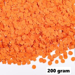 200 gram confetti rond 1cm oranje - papier - Thema feest festival party verjaardag