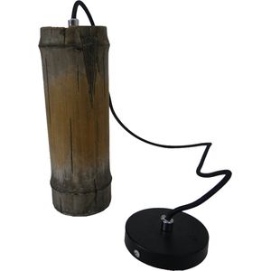 Plafondlamp bamboe - bamboelook - moderne lamp - trendy lamp - woonkamer - slaapkamer - hanglamp - lamp voor plafond