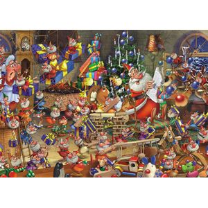 Puzzel Kerstdrukte (1000 stukjes, Comic Serie)