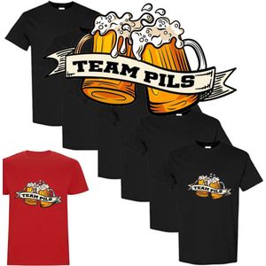 7 Team Pils Shirts - Vrijgezellenfeest - Voetbal - Toernooi - Vrijgezel - Feest