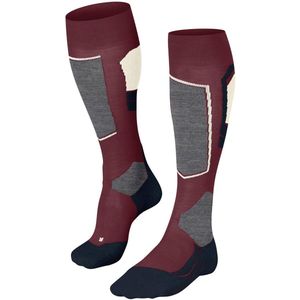 FALKE - SK4 Advanced W - Skisokken - Rood Merlot - 1 paar - Wol - Functioneel Materiaal