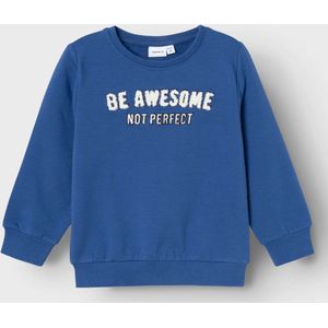 Name it Sweater Be Awesome - Cobalt - NMMTABIB - Maat 80