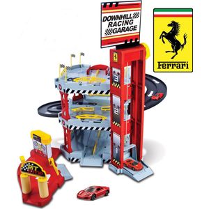 Bburago - Ferrari Race and play - Downhill Racing Garage (Incl. 2 Ferrari modelauto's)